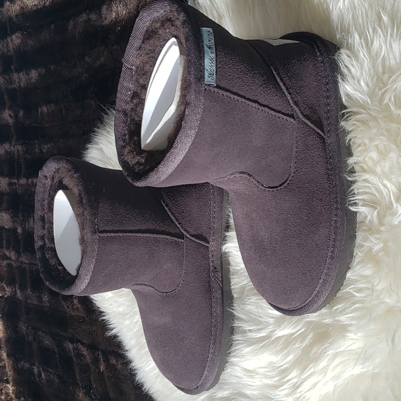 Aussie Merino Chocolate Brown Suede slip on Bootie K9 - Picture 3 of 12